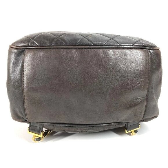 CHANEL Matelasse Quilted Vintage Drawstring Chain Backpack Lambskin Black - Picture 7 of 16